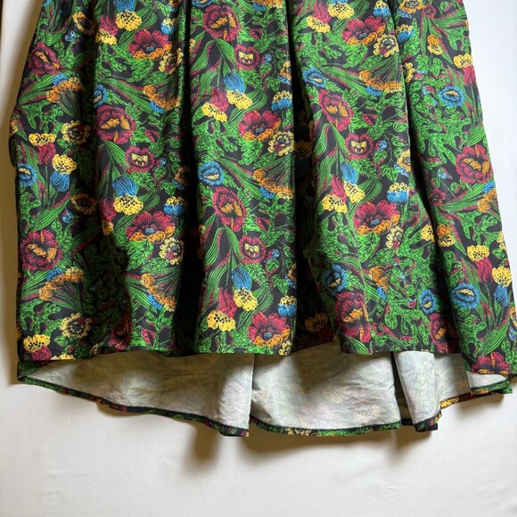 L Double J | Size M | Boom Green Floral Floor Length Gown w/ Pockets | ($1,150) - Picture 6 of 11